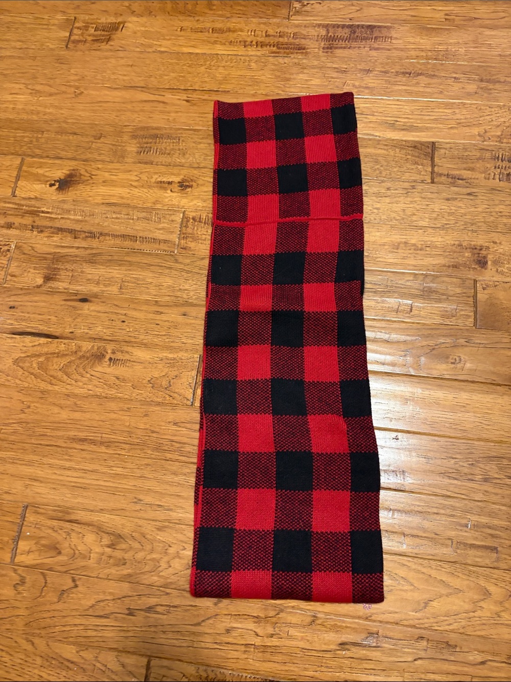 Talbots Red and Black Buffalo Check Wrap